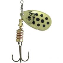 Cuiller Tournante Evia Coe Mod 12 - Or Points Noirs 5g - Pour Pêche de la Truite - Pêcheur.com