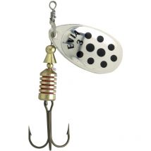Cuiller Tournante Evia Coe Mod 12 - Argent Points Noirs 5g - Pêcheur.com