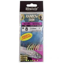 Bas De Ligne Ragot Rainbow Skin Fluoro 6 Hameçons No6 - Natural