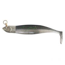 Leurre Souple Armé Powerline Nat Shad Big Game 5” - 12.7cm - Par 2 60g - Paillette Holo / Ventre Translucide - Pour Pêche en Mer - Pêcheur.com