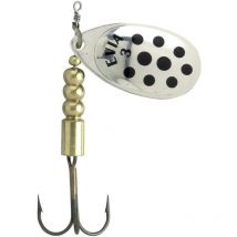 Cuiller Tournante Evia Coe Mod 12 - Argent Points Noirs 9.5g - Pêcheur.com