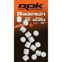 Pellet Artificiel Rok Fishing Halibut Pellet Perfect Balance Aromatise 9mm - Blanc - Pour Pêche de la Carpe - Pêcheur.com