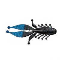 Leurre Souple Ever Green Kicker Bug 5.5 - 14cm - Par 3 Black Blue Tip