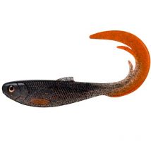 Leurre Souple Headbanger Firetail V2 - 21cm Black Orange