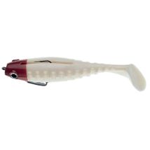 Leurre Souple Armé Delalande Neo Shallow - 9cm Blanc Tête Rouge - Pour Pêche des Carnassiers - Pêcheur.com