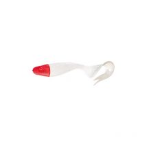 Leurre Souple Delalande Sandra - 5cm - Par 4 Blanc Tête Rouge - Pêcheur.com