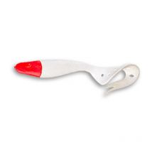 Leurre Souple Delalande Sandra 16cm Blanc Tête Rouge - Pêcheur.com