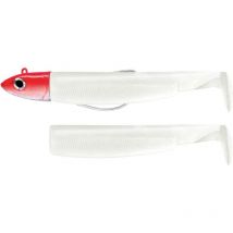 Kit Leurre Souple Arme Fiiish Combo Black Minnow 120 + Tete Plombee Off Shore Blanc