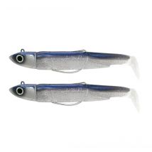 Kit Leurre Souple Arme Fiiish Double Combo Black Minnow 90 + Tete Plombee Off Shore Bleu-bleu Electric