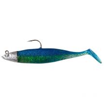 Leurre Souple Armé Powerline Jig Power Nat Shad 5" - 12.7cm - Par 2 Bleu Ventre Vert Pailleté