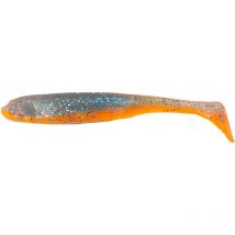 Leurre Souple Iron Claw Slim Jim Non Toxic - 10cm Blue Glitter Orange