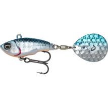 Leurre Coulant Savage Gear Fat Tail Spin - 8cm Blue Silver - Pour Pêche des Carnassiers - Pêcheur.com