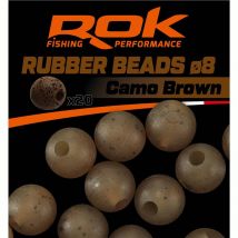 Perle Rok Fishing Rubber Beads Brown Camo - 8mm