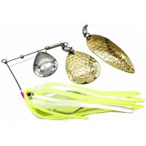 Spinnerbait 10ftu Po-boy Tandem Blade - 8.9g Chartreuse-white - Pour Pêche des Carnassiers - Pêcheur.com
