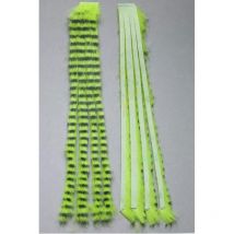 Rabbit Strip Fly Scene Zonkerstrips Black Barred - 5mm Chartreuse - Pêcheur.com