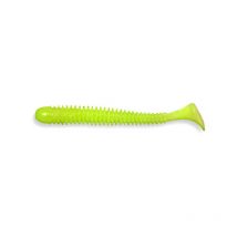 Leurre Souple Crazy Fish Vibro Worm 4" - 10cm - Par 5 Chartreuse