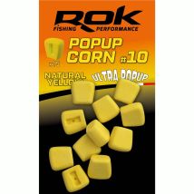 Maïs Artificiel Rok Fishing Natural Yellow Popup Corn - No10 - Pour Pêche de la Carpe - Pêcheur.com