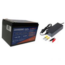 Pack Bateria De Lítio Power Sonic Lifepo4 Power Sonic Avec Chargeur 2a Ensemble-bl1212+atom12-2