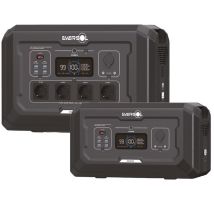 Station D'énergie Eversol 2500w Connecté & Evolutive Ev-kit2500w-bat2 - Station + Extension - Pêcheur.com