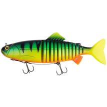 Leurre Souple Armé Fox Rage Jointed Replicant - 32cm Fire Tiger Uv - Pour Pêche des Carnassiers - Pêcheur.com