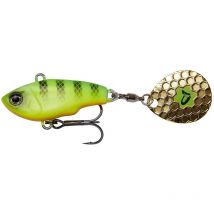 Leurre Coulant Savage Gear Fat Tail Spin - 8cm Firetiger - Pêcheur.com