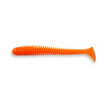 Leurre Souple Crazy Fish Vibro Worm 3.4" Sinking - 8.5cm - Par 5 Fluo Orange