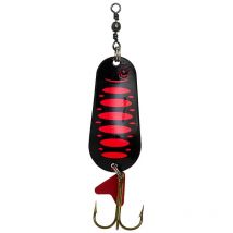 Cuiller Ondulante Effzett Standard Spoon - 60g Fluo Red Black Uv - Pour Pêche des Carnassiers - Pêcheur.com