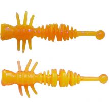 Leurre Souple Berkley Powerbait Power Larvae - 4cm - Par 12 Fluorescent Orange-sunshine Yellow