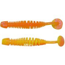 Leurre Souple Berkley Powerbait Power Leech - 6cm - Par 10 Fluorescent Orange-sunshine Yellow - Pour Pêche de la Truite - Pêcheur.com