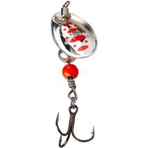 Cuiller Tournante Gunki Dots Spotted 0h - 2.20g Full Silver-red - Pêcheur.com