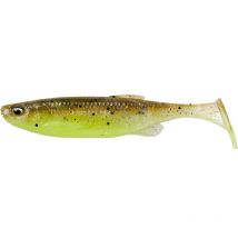 Leurre Souple Savage Gear Fat Minnow T-tail - 13cm - Par 5 Green Pearl Yellow - Pêcheur.com