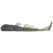 Leurre Souple X Zone Lures Stealth Invader - 7.5cm - Par 6 Green Pumpkin Blue Flakes - Pour Pêche des Carnassiers - Pêcheur.com