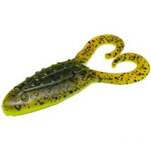 Leurre Souple Strike King Gurgle Toad - 9.5cm - Par 5 Green Pumpkin Chartreuse Belly