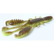 Leurre Souple Lurejunks D-craw - 10cm - Par 6 Green Pumpkin Chartreuse