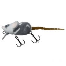 Leurre Flottant Illex Momouse - 9.2cm Gris-blanc Mouse - Pour Pêche des Carnassiers - Pêcheur.com