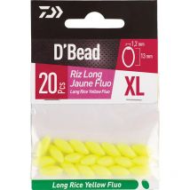 Perle Daiwa D'bead Riz Long Jaune Fluo - Pêcheur.com