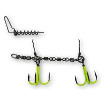 Monture Pikecraft Swivel Stinger Kit Uv Jaune - No1/0 - Pour Pêche des Carnassiers - Pêcheur.com