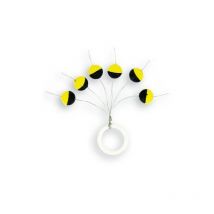 Guide Fil Autain Fluo Ronds Bicolores Jaune-noir / No1 - Pêcheur.com