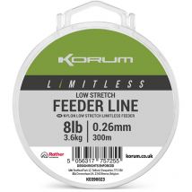 Nylon - 300m Korum Limitless Low Stretch Feeder Line - 300m K0390023