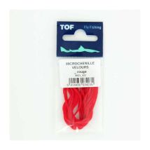Chenille Tof Micro Velours Micv - Rouge - Pour Pêche à la mouche - Pêcheur.com