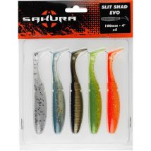 Leurre Souple Sakura Slit Shad Evo - 10cm - Par 5 Mix - Pêcheur.com