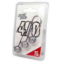 Leaded Head Monkey Lures - Raw - Pack Of 3 Monkeyhook4/0-018