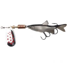 Cuiller Tournante Evia Minnow Mod 11bis Naturel - Argent Points Rouges No2