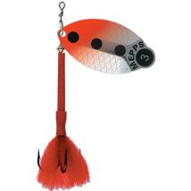 Cuiller Tournante Mepps Lusox Fluo Argent Rouge No3 - Pêcheur.com