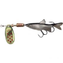 Cuiller Tournante Evia Minnow Mod 11bis Naturel - Or Points Rouges No3