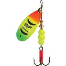 Cuiller Tournante Mepps Aglia Fluo Or / Tiger No4 - Pour Pêche des Carnassiers - Pêcheur.com