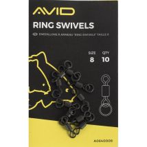 Emerillon Avid Carp Ring Swivels No8 - Pour Pêche de la Carpe - Pêcheur.com