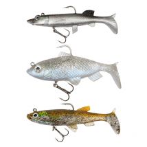 Kit Leurres Souples Armés Zebco Pike Lure Packs - 12cm Natural
