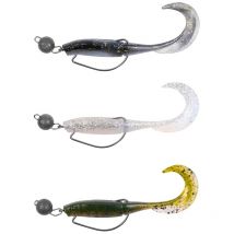 Kit Leurre Souple Armé Zebco Pack Demonic Curly Tails - 7.5cm - Par 3 Natural - Pêcheur.com