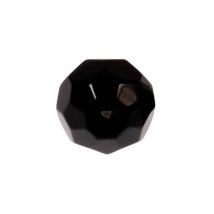 Perle Zeck Faceted Glass Beads En Verre Noir - 8mm - Pêcheur.com